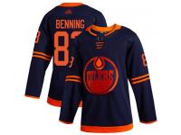 Men's Hockey Edmonton Oilers #83 Matt Benning Alternate Jersey Navy Blue