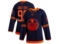 Men's Hockey Edmonton Oilers #99 Wayne Gretzky Alternate Jersey Navy Blue