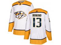 Men's Hockey Nashville Predators #13 Nick Bonino Away White Jersey