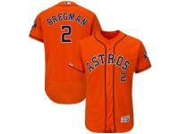 Men's Houston Astros Alex Bregman Majestic Orange Alternate Flex Base Authentic Collection Player Jersey