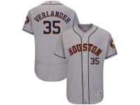 Men's Houston Astros Justin Verlander Majestic Gray Road Authentic Collection Flex Base Player Jersey