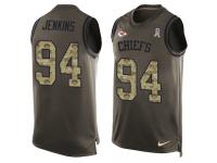 Men's Jarvis Jenkins #94 Nike Green Jersey - NFL Kansas City Chiefs Salute to Service Tank Top