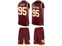 Men's Jonathan Allen #95 Nike Burgundy Red Jersey - NFL Washington Redskins Tank Top Suit