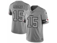 Men's Kansas City Chiefs #15 Patrick Mahomes Limited Gray Team Logo Gridiron Football Jersey