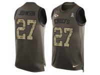 Men's Larry Johnson #27 Nike Green Jersey - NFL Kansas City Chiefs Salute to Service Tank Top