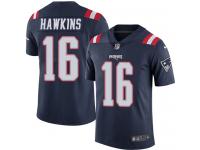 Men's Limited Andrew Hawkins #16 Nike Navy Blue Jersey - NFL New England Patriots Rush