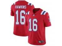 Men's Limited Andrew Hawkins #16 Nike Red Alternate Jersey - NFL New England Patriots Vapor Untouchable