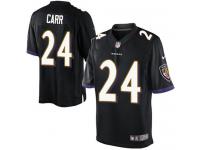 Men's Limited Brandon Carr #24 Nike Black Alternate Jersey - NFL Baltimore Ravens