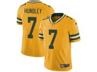 Men's Limited Brett Hundley #7 Nike Gold Jersey - NFL Green Bay Packers Rush