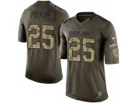 Men's Limited Calvin Pryor #25 Nike Green Jersey - NFL Cleveland Browns Salute to Service