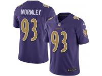 Men's Limited Chris Wormley #93 Nike Purple Jersey - NFL Baltimore Ravens Rush