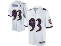Men's Limited Chris Wormley #93 Nike White Road Jersey - NFL Baltimore Ravens