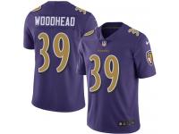 Men's Limited Danny Woodhead #39 Nike Purple Jersey - NFL Baltimore Ravens Rush