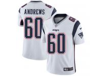 Men's Limited David Andrews #60 Nike White Road Jersey - NFL New England Patriots Vapor Untouchable