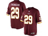Men's Limited Duke Ihenacho Burgundy Red Jersey Home #29 NFL Washington Redskins Nike