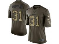 Men's Limited Fabian Moreau #31 Nike Green Jersey - NFL Washington Redskins Salute to Service