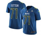 Men's Limited Josh Sitton #71 Nike Blue Jersey - NFL Chicago Bears 2017 Pro Bowl