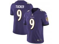 Men's Limited Justin Tucker #9 Nike Purple Home Jersey - NFL Baltimore Ravens Vapor Untouchable