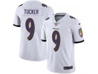 Men's Limited Justin Tucker #9 Nike White Road Jersey - NFL Baltimore Ravens Vapor Untouchable