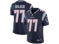 Men's Limited Nate Solder #77 Nike Navy Blue Home Jersey - NFL New England Patriots Vapor Untouchable