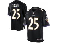 Men's Limited Tavon Young #25 Nike Black Alternate Jersey - NFL Baltimore Ravens