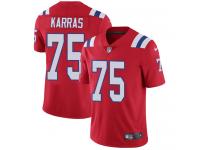 Men's Limited Ted Karras #75 Nike Red Alternate Jersey - NFL New England Patriots Vapor Untouchable