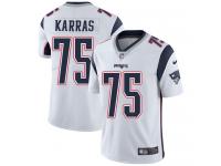 Men's Limited Ted Karras #75 Nike White Road Jersey - NFL New England Patriots Vapor Untouchable