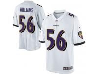 Men's Limited Tim Williams #56 Nike White Road Jersey - NFL Baltimore Ravens