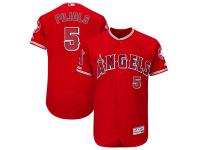 Men's Los Angeles Angels Albert Pujols Majestic Scarlet Alternate Flex Base Authentic Collection Player Jersey
