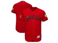 Men's Los Angeles Angels Majestic Scarlet 2018 Memorial Day Authentic Collection Flex Base Team Jersey