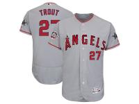 Men's Los Angeles Angels Mike Trout Majestic Gray 2018 MLB All-Star Game Authentic Flex Base Player Jersey