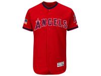 Men's Los Angeles Angels of Anaheim Majestic Scarlet Fashion  Stars & Stripes 2016 Independence Day  Flex Base Jersey