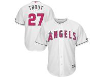 Men's Los Angeles Angels of Anaheim Mike Trout Majestic White Fashion 2016 Mother's Day Cool Base Replica Jersey