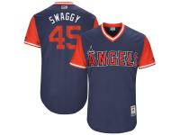 Men's Los Angeles Angels Tyler Skaggs Swaggy Majestic Navy 2017 Players Weekend Jersey
