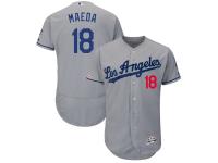 Men's Los Angeles Dodgers Kenta Maeda Majestic Gray Road Flex Base Authentic Collection Player Jersey