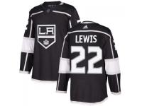 Men's Los Angeles Kings #22 Trevor Lewis adidas Black Authentic Jersey