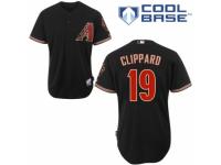 Men's Majestic Arizona Diamondbacks #19 Tyler Clippard Black Alternate Home Cool Base MLB Jersey