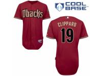 Men's Majestic Arizona Diamondbacks #19 Tyler Clippard Red Alternate Cool Base MLB Jersey