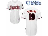 Men's Majestic Arizona Diamondbacks #19 Tyler Clippard White Home Cool Base MLB Jersey