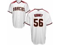 Men's Majestic Arizona Diamondbacks #56 Fernando Rodney White Home Cool Base MLB Jersey