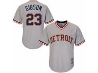 Men's Majestic Detroit Tigers #23 Kirk Gibson Grey Cooperstown MLB Jersey