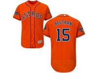 Men's Majestic Houston Astros #15 Carlos Beltran Authentic Orange Alternate 2017 World Series Champions Flex Base MLB Jersey