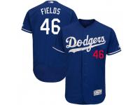 Men's Majestic Josh Fields Los Angeles Dodgers Player Royal Flex Base Alternate Collection Jersey