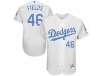 Men's Majestic Josh Fields Los Angeles Dodgers Player White Flex Base Father's Day Collection Jersey
