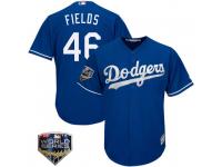 Men's Majestic Josh Fields Los Angeles Dodgers Royal Cool Base Alternate 2018 World Series Jersey