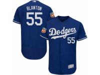 Men's Majestic Los Angeles Dodgers #55 Joe Blanton Royal Blue Flexbase Authentic Collection 2016 Spring Training MLB Jersey