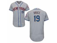 Men's Majestic New York Mets #19 Jay Bruce Grey Flexbase Authentic Collection MLB Jersey