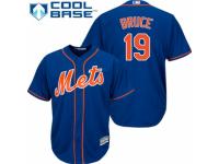 Men's Majestic New York Mets #19 Jay Bruce Royal Blue Alternate Home Cool Base MLB Jersey
