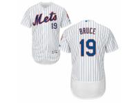 Men's Majestic New York Mets #19 Jay Bruce White Flexbase Authentic Collection MLB Jersey