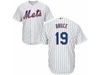 Men's Majestic New York Mets #19 Jay Bruce White Home Cool Base MLB Jersey